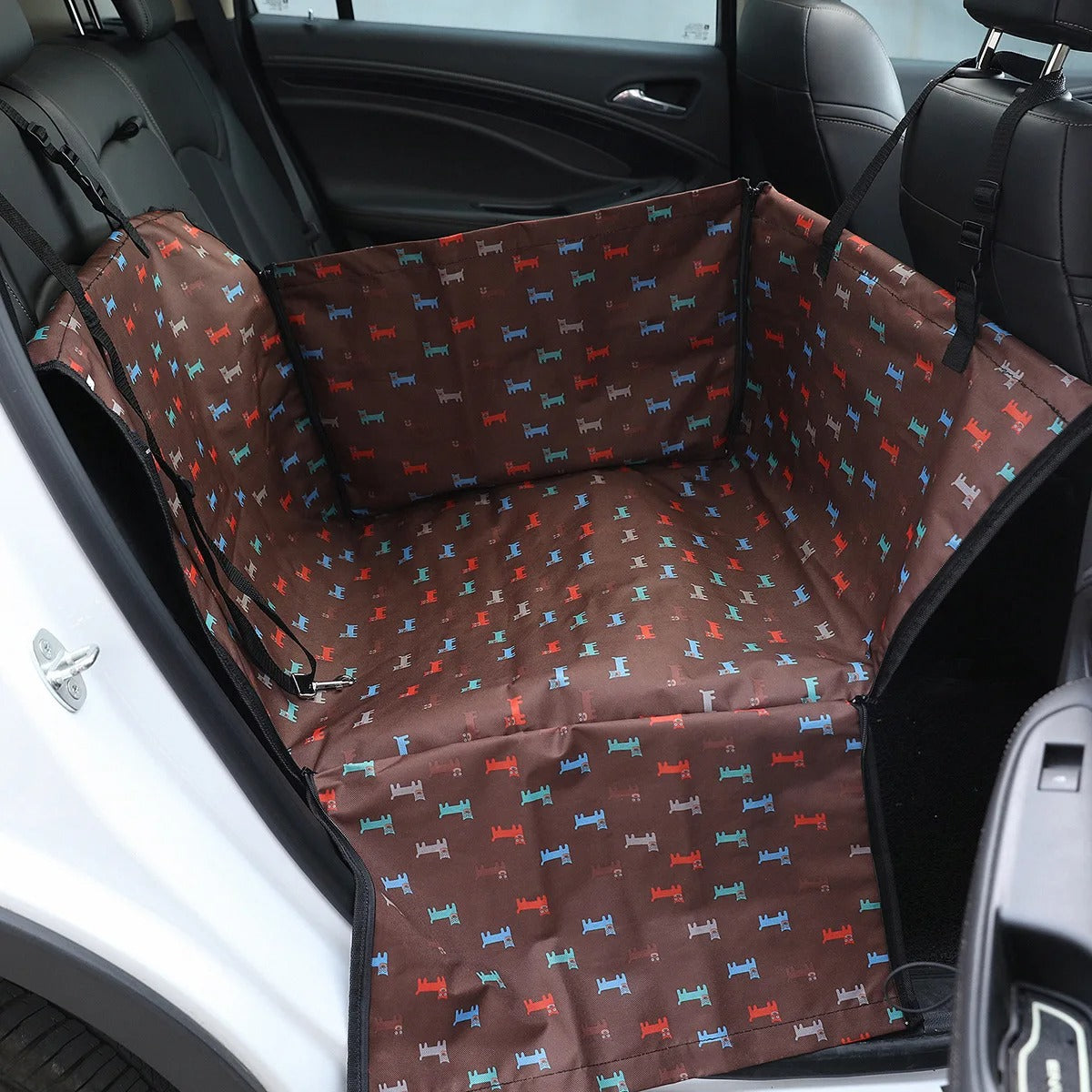 Waterproof Dog Car Seat Cover & Carrier – Rear Back Seat Hammock Protector for Dogs & Cats