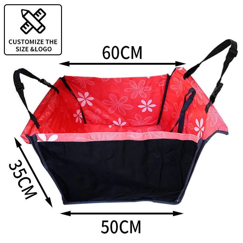 Waterproof Dog Car Seat Cover & Carrier – Rear Back Seat Hammock Protector for Dogs & Cats
