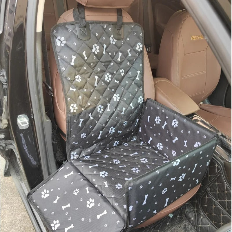 Waterproof Dog Car Seat Cover & Carrier – Foldable Travel Hammock Basket for Dogs, Cats & Puppies
