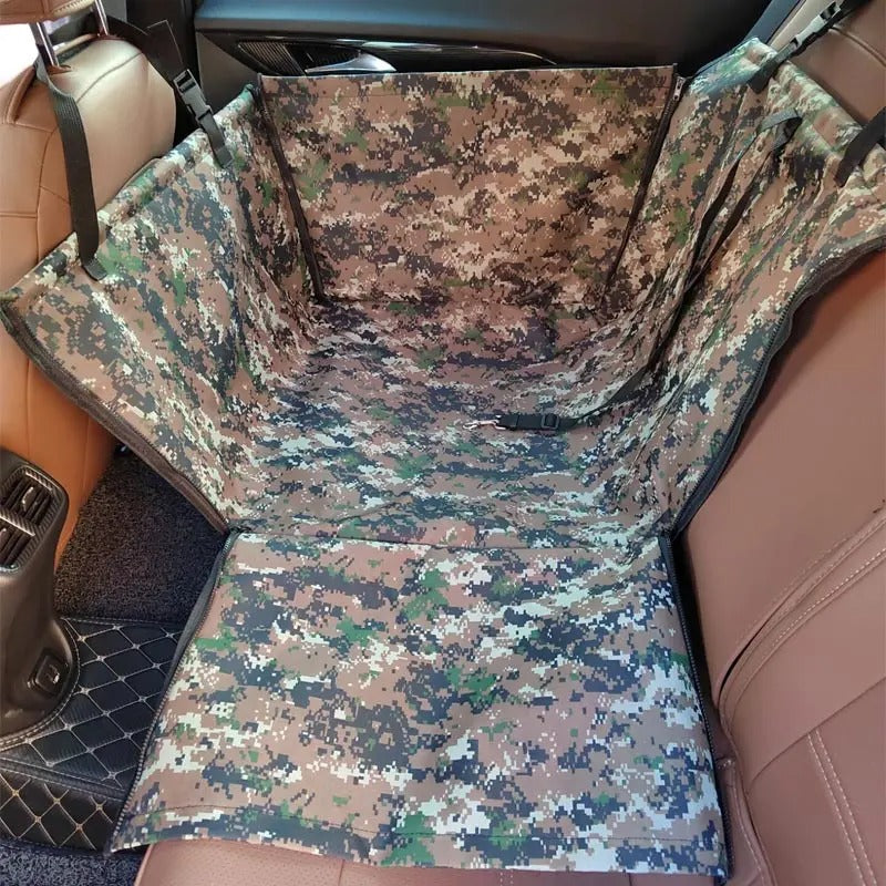 Waterproof Dog Car Seat Cover & Carrier – Rear Back Seat Hammock Protector for Dogs & Cats