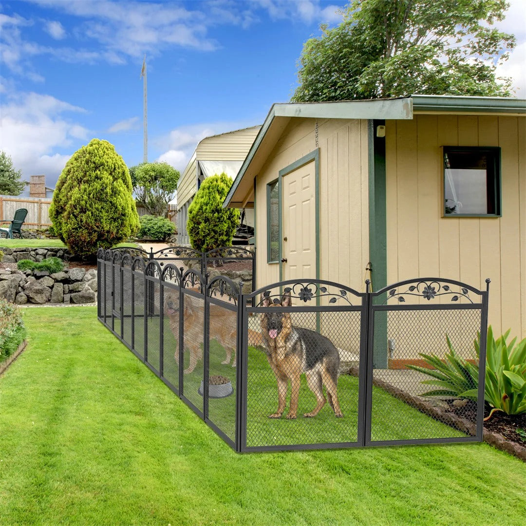 8-Panel Heavy-Duty Indoor & Outdoor Dog Pen with Gate