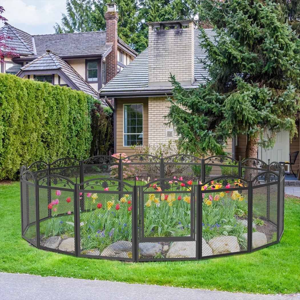 8-Panel Heavy-Duty Indoor & Outdoor Dog Pen with Gate