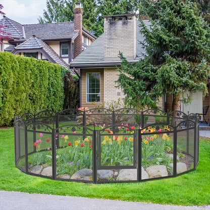 8-Panel Heavy-Duty Indoor & Outdoor Dog Pen with Gate