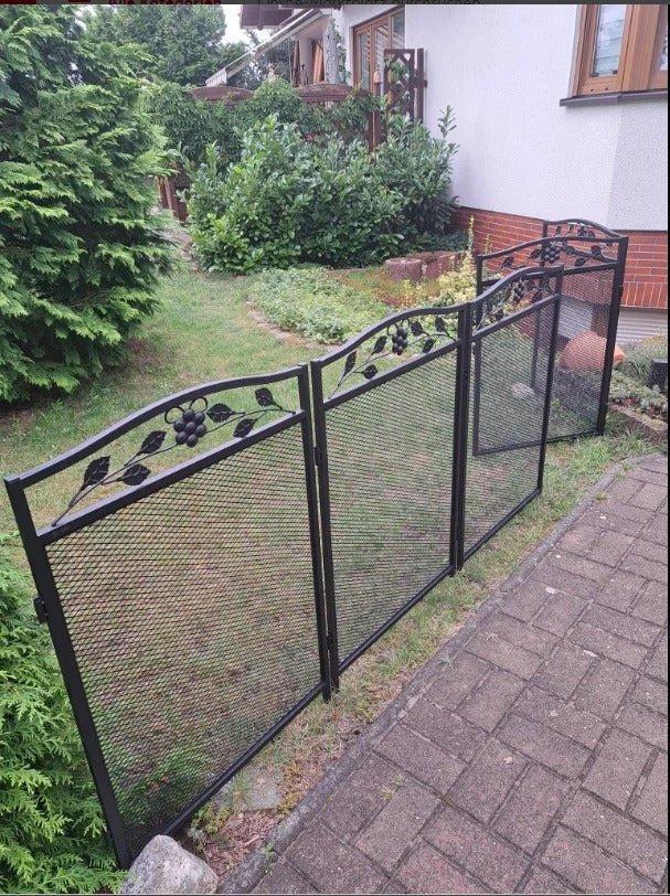 5pcs Heavy-Duty Iron Garden Fence Panels – Animal Barrier & Dog Playpen