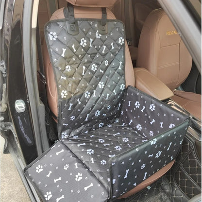 Waterproof Dog Car Seat Cover & Carrier – Foldable Travel Hammock Basket for Dogs, Cats & Puppies