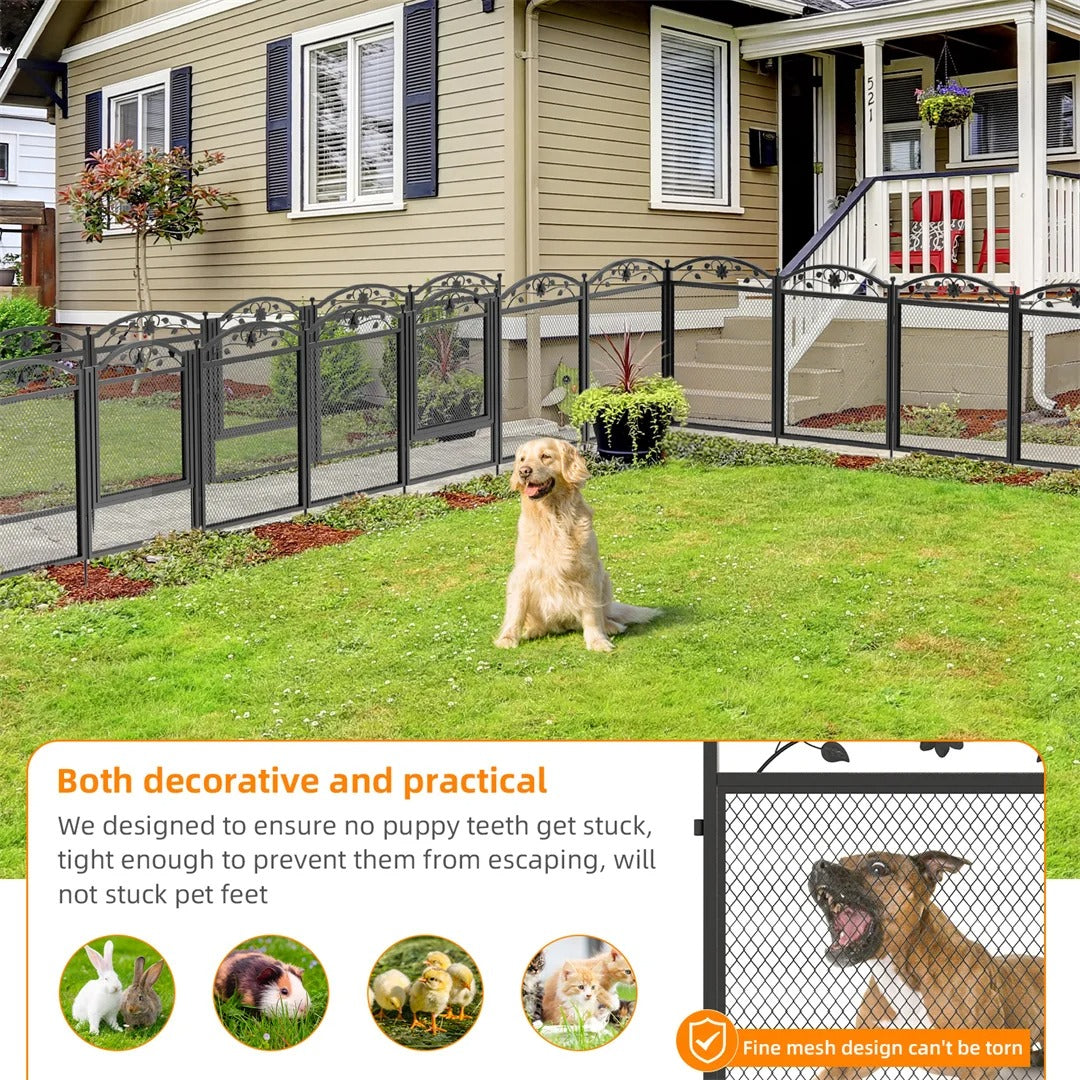 8-Panel Heavy-Duty Indoor & Outdoor Dog Pen with Gate