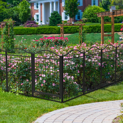 8-Panel Heavy Duty Metal Dog Playpen with Gate - Foldable Indoor/Outdoor Pet Fence