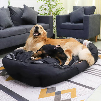 All-Season Dog Bed - Calming Pet Sleeping Mat and Kennel Cushion with Removable Oxford Cover, Sizes L to XXL