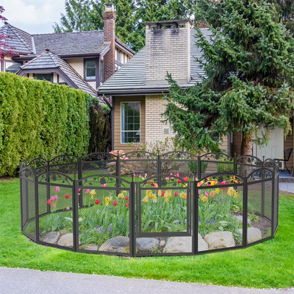 8-Panel Heavy-Duty Indoor & Outdoor Dog Pen with Gate