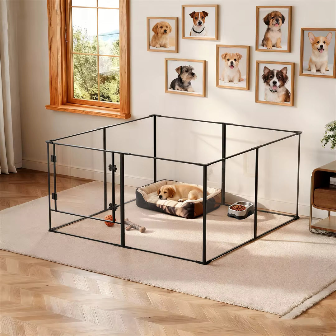 8-Panel Clear Indoor Dog Pen – 61 cm or 76.5 cm High