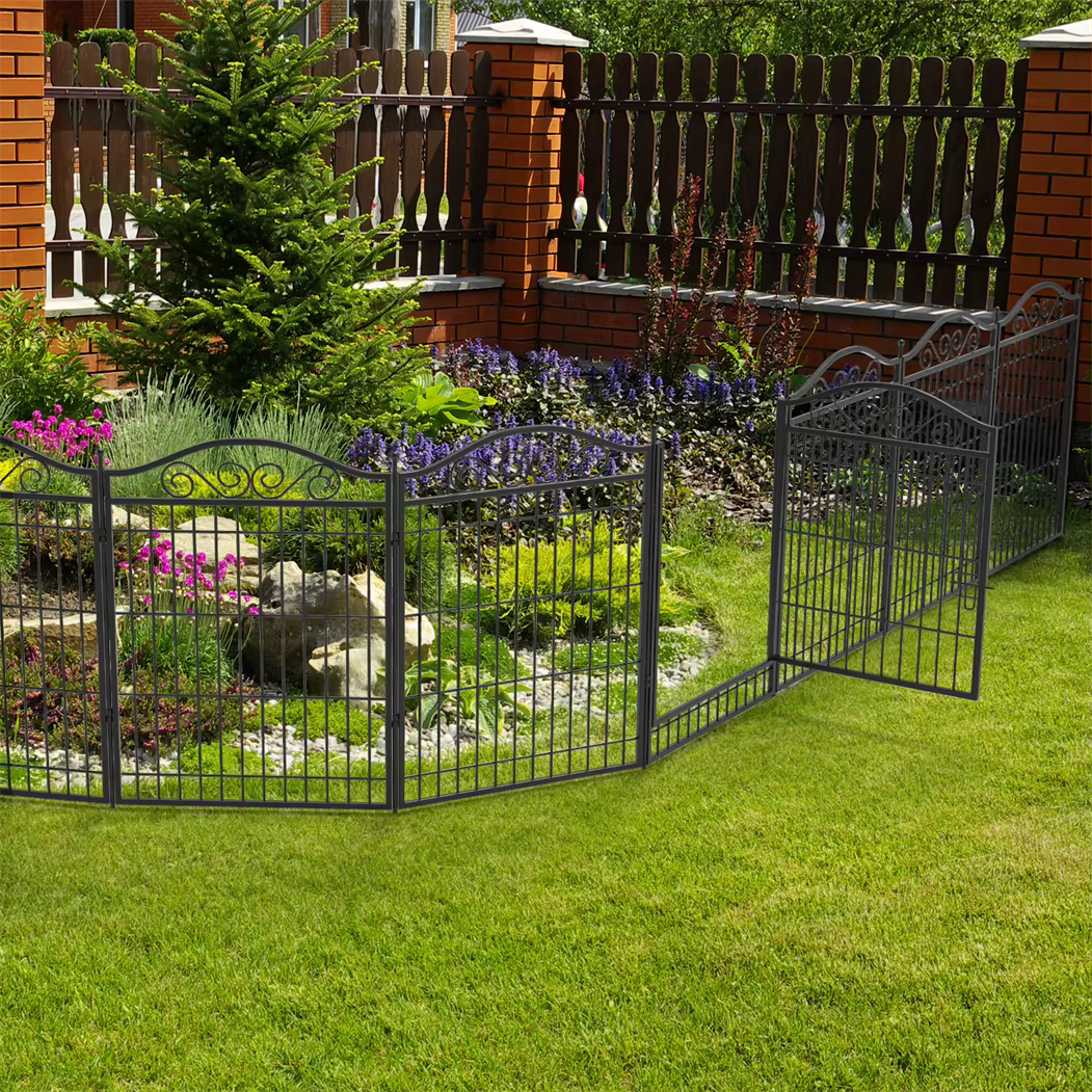 8-Panel Heavy-Duty Indoor & Outdoor Dog Pen with Gate