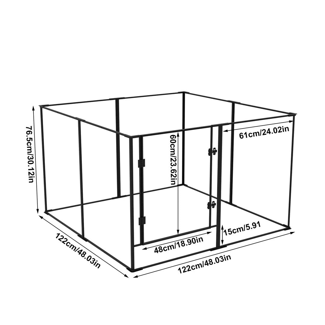 8-Panel Clear Indoor Dog Pen – 61 cm or 76.5 cm High