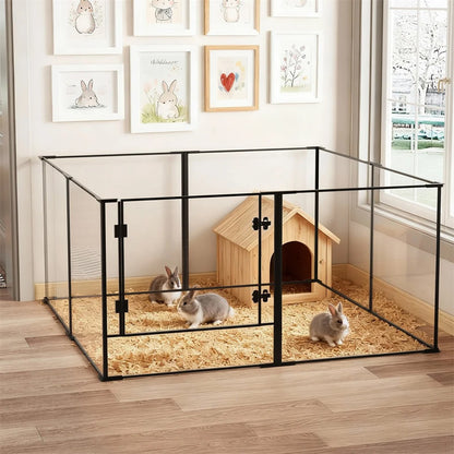 8-Panel Clear Indoor Dog Pen – 61 cm or 76.5 cm High