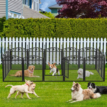 8-Panel Heavy-Duty Indoor & Outdoor Dog Pen with Gate