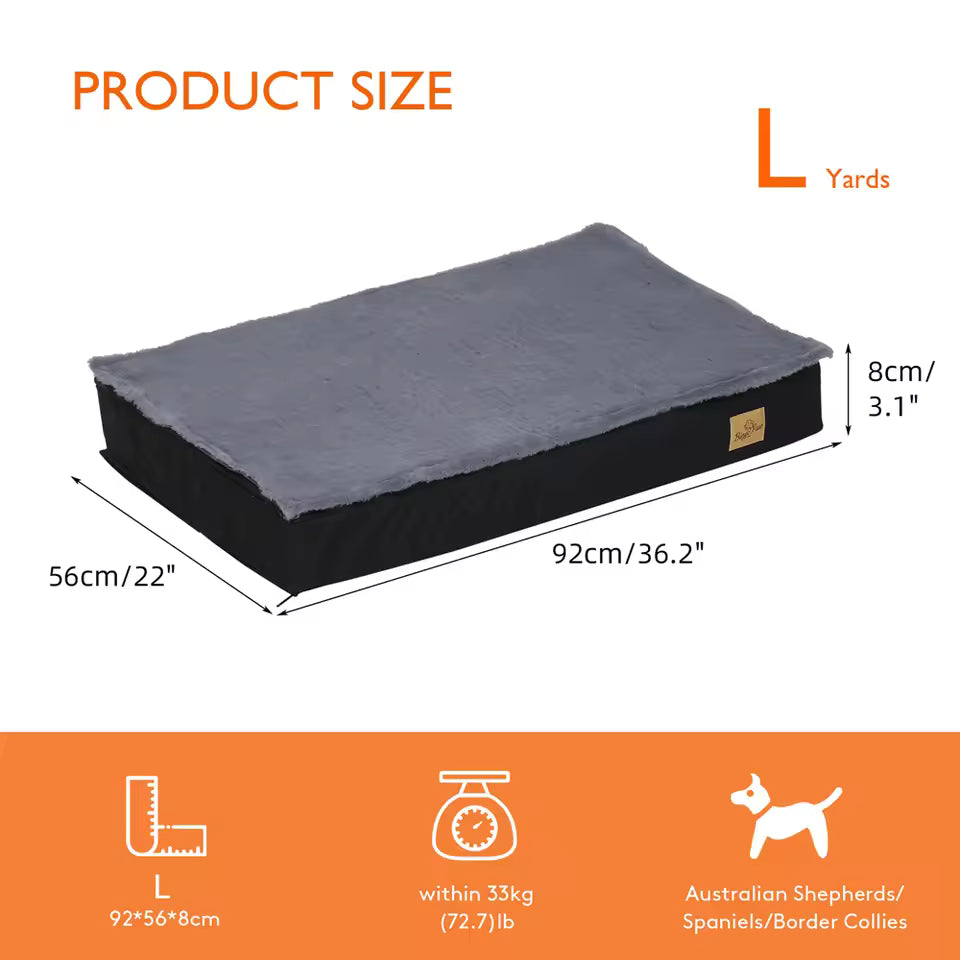 Large size pet bed measuring 92x56x8cm for dogs within 33kg.