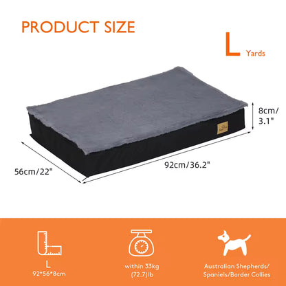 Large size pet bed measuring 92x56x8cm for dogs within 33kg.
