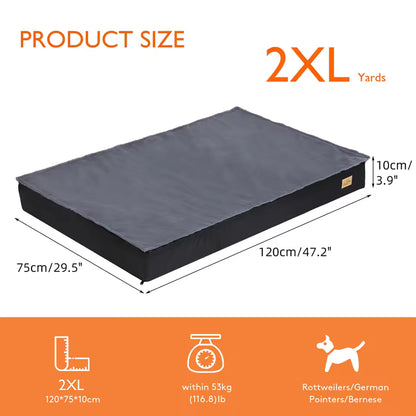 2XL size pet bed measuring 120x75x10cm for dogs within 53kg.